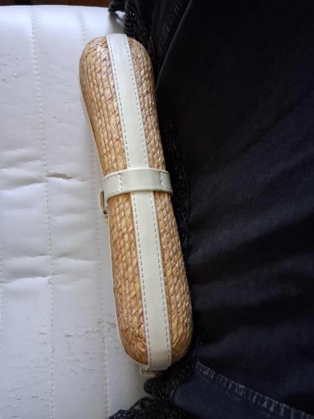 Altuzarra Watermill Baguette Bag with White Leather Trim - Picture 12 of 13